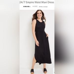 Maurices 24/7 black maxi dress